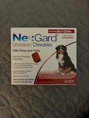 Nexgard for Dogs ) - Kills Fleas & Ticks, 60.1–121 lbs 3 month supply